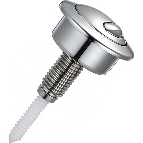 Bouton de chasse d'eau argenté, bouton double débit, compatible avec Optima 49, bouton de chasse d'eau rond en ABS (1/5)