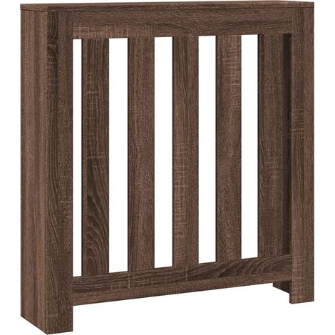 Cache-radiateur chêne marron 78x20x82 cm bois d'ingénierie