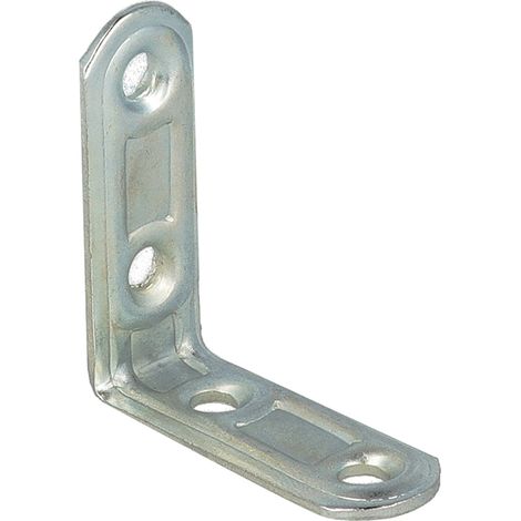 Lastrine di giunzione ad angolo stondate in acciaio zincato bianco 50x50 mm. 4 pz.