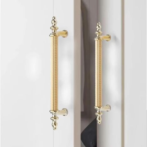 Poignée de porte meuble longue, en aluminium, simple, noire et (1/3)