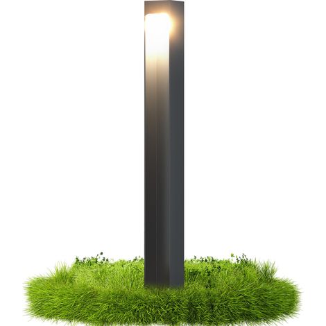 doporro Lampe LED sur Pied Extérieure 5W avec LED Lampe Jardin Étanche IP65 3000K Lumière Chaude Light Extérieure Gris Design BaldersLights 6x6x60cm (1/5)