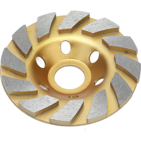 Disques de meulage diamantés segmentés de 4 pouces avec coupelles de coupe adaptés au béton et à la pierre. (1/5)