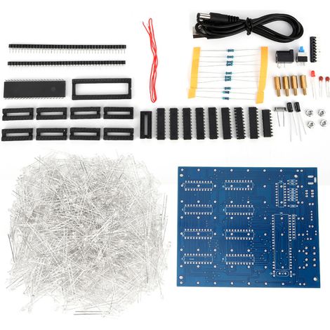 DIY-LED-Beleuchtungsset mit stabiler 3D-gedruckter Leiterplatte für 8x8x8 cm Würfel (1/5)