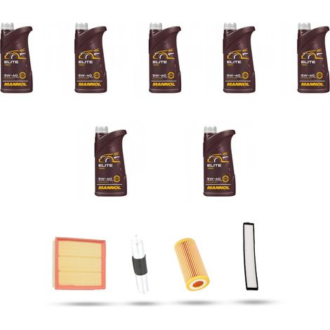 Kit tagliando 4 FILTRI e 7L OLIO compatibile con Bmw serie 3 (E46) 328i 142kw dal 1998 (1/5)