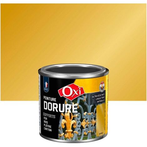 Peinture antirouille or pâle 125 ml – Finition brillante – Application intérieure et extérieure – Fort pouvoir couvrant – Durieu (1/3)