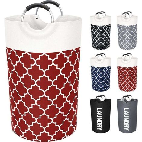 82L Foldable Laundry Basket Waterproof with Handles Bathroom Travel Dorm Storage (1/4)