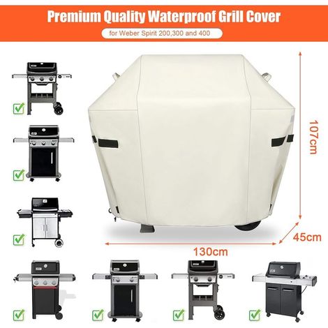 Grillabdeckung 7139 für Weber Spirit I II 300 Serie, 130 x 45 x 107 cm, für Weber Spirit E310, E330, E315, wasserdicht, wetterfest und lichtdicht (1/5)