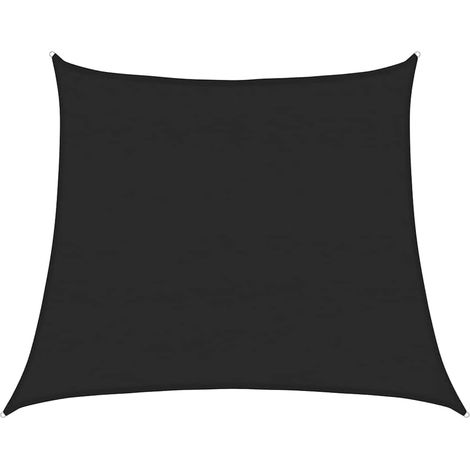 Voile d'ombrage noire 3 x 5 m — Voile d'ombrage, auvent de terrasse, pare-soleil, toile d'ombrage pour jardin (1/5)