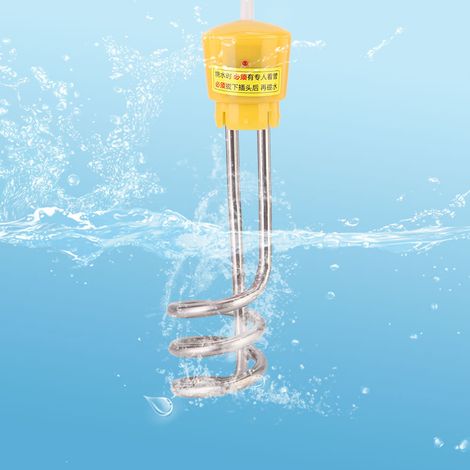 Chauffe-eau électrique à immersion 2000W, tube spiralé portable, bouilloire électrique 220V UE (1/5)