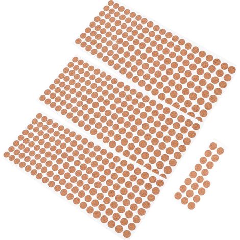 500 Coussinets en Liège Autocollants Ronds 15mm pour Meubles Cuisine et Armoires, Protection Antidérapante et Amortissement des Vibrations, pour Bureaux (1/5)