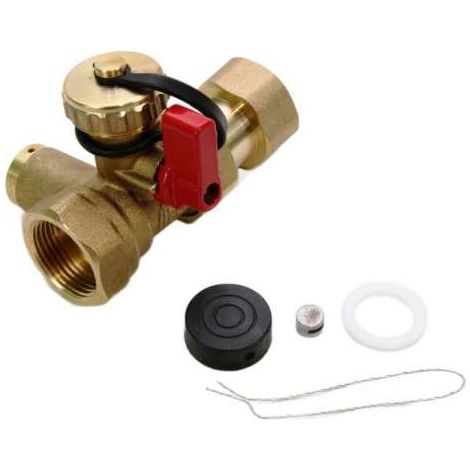 IPG Kappenventil DN20 3/4" x 3/4" mit KFE Kugelhahn für Ausdehnungsgefäße Heizung 8l - 50l