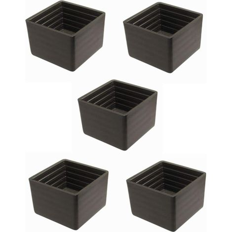 5x embout de tube carré 20x20 plastique bouchon capuchon noir 20mm bricolage (1/2)