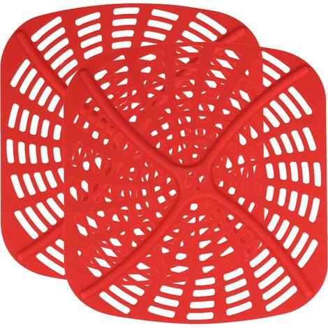 Lot de 3 tapis en silicone pour friteuse à air chaud - Tapis réutilisables pour friteuse à air chaud, tapis carrés adaptés au modèle Ag301, accessoire pour friteuse à air chaud, papier sulfurisé de re (1/5)