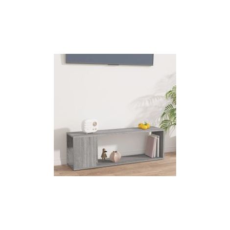 Meuble TV Sonoma gris 100x24x32 Bois d'ingénierie (1/5)