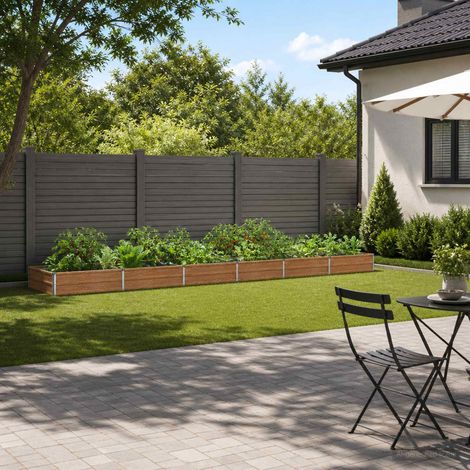 vidaXL Cama de Jardín Elevada Madera Marrón 480 x 80 x 24 cm (1/5)