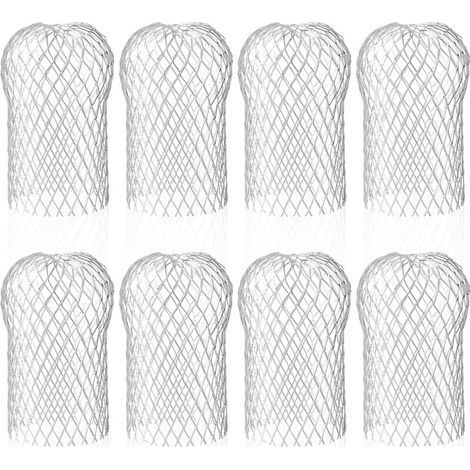 8x Filtres de Gouttière en Aluminium,Protections de gouttières en métal pour les avant-toits,8.8x14.5cm (1/5)