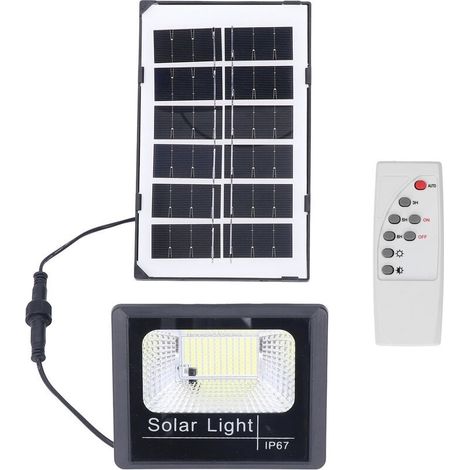100LED Projecteur Solaire Extérieur IP67 Étanche Solaire Applique Murale Télécommande Lampadaire Jardin Lumière Solaire Extérieur Lumière Solaire Applique Solaire pour Jardin Haute Luminosité (1/5)
