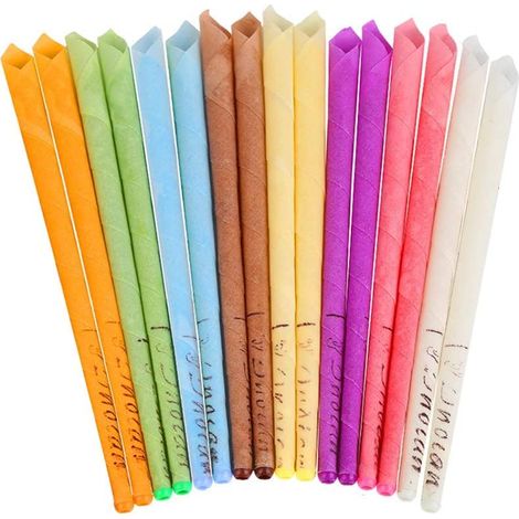 Set de 16 velas para los oídos Etmury, de cera de abeja natural, sin humo, para el cuidado de los oídos (8 colores) (1/5)