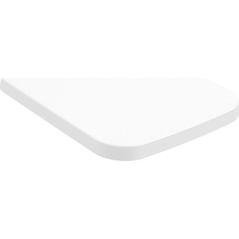 Abattant WC VB Finion 377 x 455 x 41 mm, rectangulaire, fermeture amortie, démontage rapide, blanc pierre (1/5)