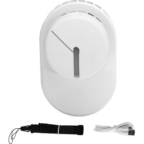 Mini-USB-wiederaufladbarer Clip-Ventilator, tragbarer ABS-Nebelventilator, kann um den Hals gehängt werden, Sprühkühlung. (1/5)