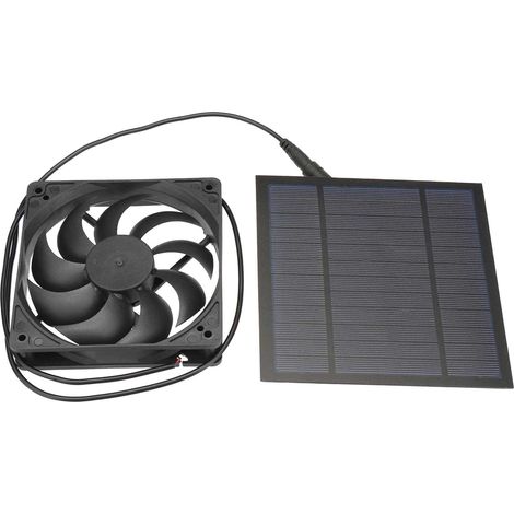 Liquidation Kit de ventilation solaire étanche pour poulaillers, serres, abris de jardin, niches pour animaux et fenêtres - Ventilateur solaire noir pour usage domestique et accessoires de terrasse. (1/5)