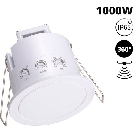 Sensor De Presencia Por Microondas - Empotrable - 360º -