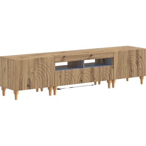Maison Exclusive - Mobile TV LED a 3 pezzi Rovere Artigianale Legno ingegnerizzato (1/5)