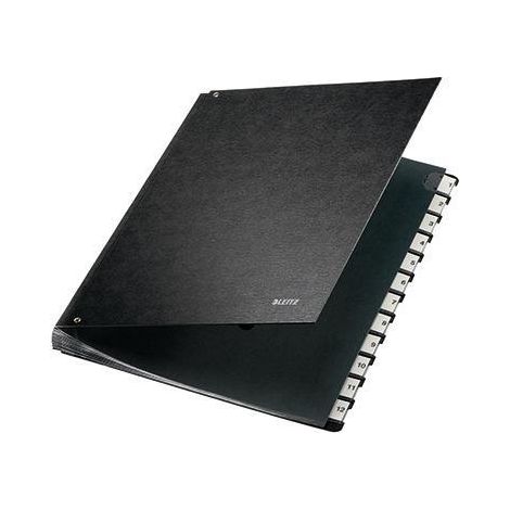 Leitz Pultordner 58120095 DIN A4 12Fächer Hartpappe schwarz (1/4)