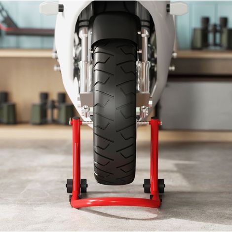 Béquille d'atelier moto en acier rouge, charge 544 kg DESVIAE (1/5)