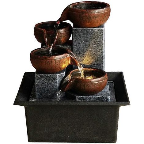 Fontaine de table décorative pour jardinage et rocaille - Prise UE (1/5)