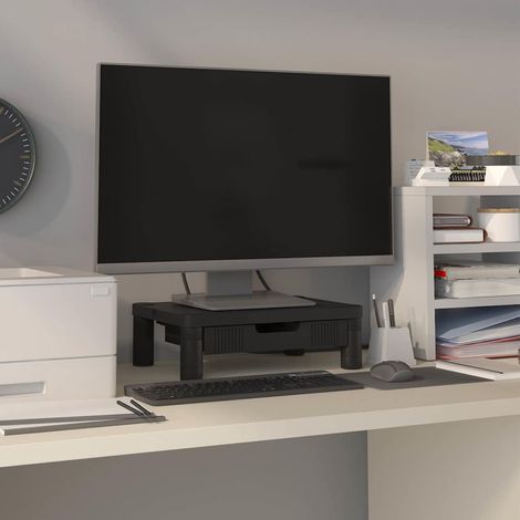 vidaXL Soporte para monitor negro 43x30,5x13 cm (1/5)
