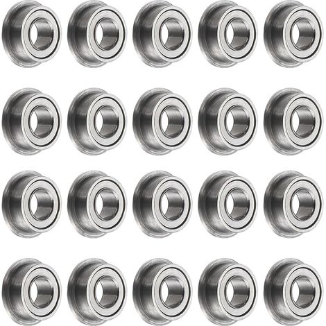 MF63ZZ Flange Ball Bearing 20 Pieces 3x6x2.5mm Chrome Steel Double Shielded (1/5)