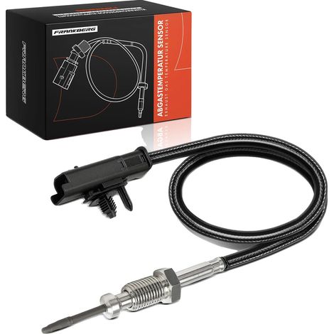 Sensor de temperatura, sensor NTC, longitud del cable 350 mm, rosca M12x1.25, 2 contactos de conector, color del conector negro. (1/5)