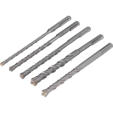 5-teiliges Steinbohrer-Set, 40Cr Hartmetall, 160 mm Bohrer für Beton, 6, 8, 10, 12, 14 mm (1/5)