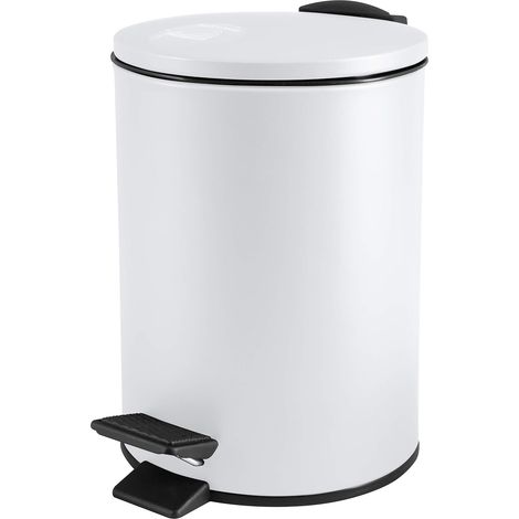 Poubelle à pédale de salle de bain en acier inoxydable de 5 litres à fermeture douce avec conteneur intérieur