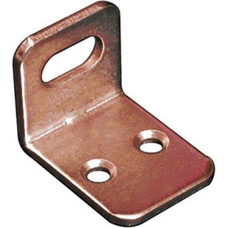 SQUADRETTA PER ARMADI CON ASOLA ORIZZONTALE BRONZATA 22 X 28 X 21 SPESSORE 2 MM. - 4 PZ.