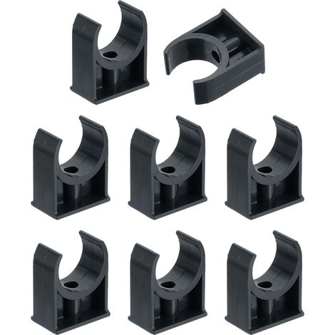 8Pcs Attaches de Tuyau D'eau en PVC, Fixations en Forme de U, Support de Tuyau D'irrigation pour 32mm OD, Noir (1/5)