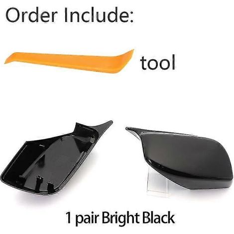 Außenspiegelkappen in Carbonfaser-Optik, schwarz, für BMW 5er E60 E61 E63 E64 (2004–2008) 520i 525i 528i 528xi 530i – schwarz