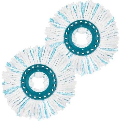 FENOPLASTICALot de 2 Têtes de Rechange pour Balai Mop Combi/Twist, Plastique, Blanc, Taille Unique (1/5)