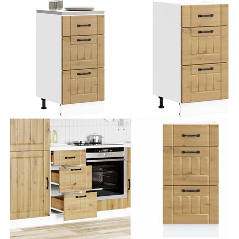 vidaXL Küchen-Unterschrank Lucca Artisan-Eiche Holzwerkstoff (1/5)