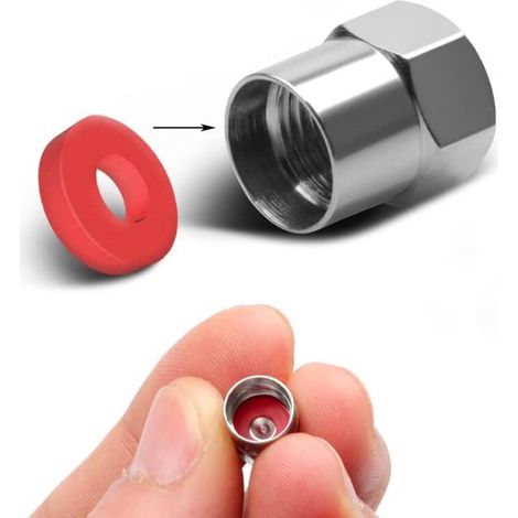Ensemble de 4 bouchons de valve hexagonaux en aluminium