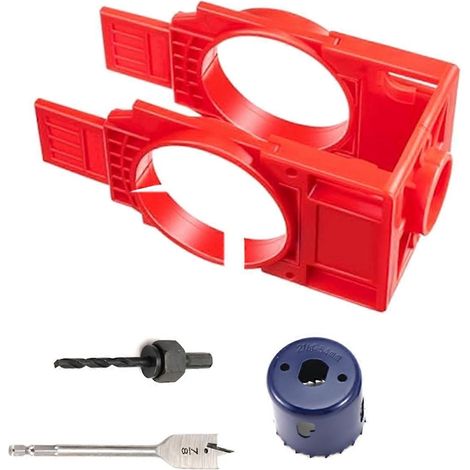 Kit d'installation de poignée de porte avec scie cloche de 2-1/8 pouces pour serrure de porte (1/5)