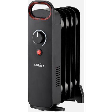 Radiatore a olio abrila Lapacho nero 500 W acciaio 38x24x14 cm