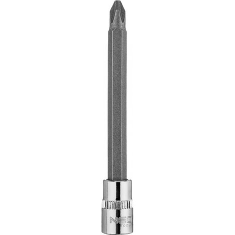 Punta per cacciavite PH2 su bussola da 1/4", lunga, 87 mm (1/5)