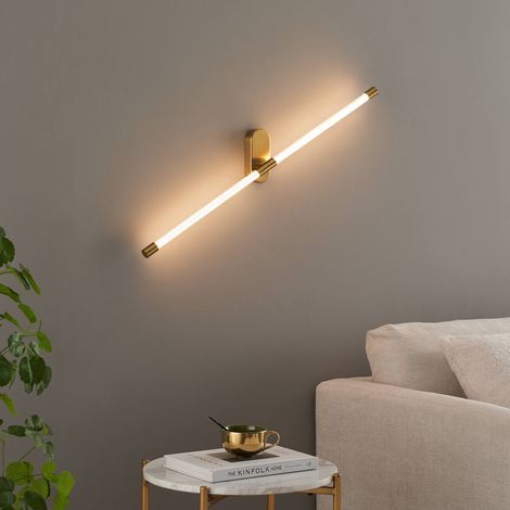 Lange LED Neon Wandleuchte Messing -Natys