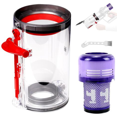 Bac À Poussière - 1 Unité - Plastique Transparent - Filtre HEPA - Pour Dyson V11 V15 SV14 - Compatible 970013-02 (1/5)