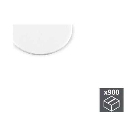 Emuca Lot de 900 cache-vis, adhésifs, diamètre 13mm, plastique, blanc (1/6)