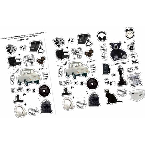 Set mit 2 Bögen DIY-Stickern im Instagram-Stil, Serie „Day Dream“, für Fotoalben, Laptops und Mobiltelefone, Typ 2 (1/5)