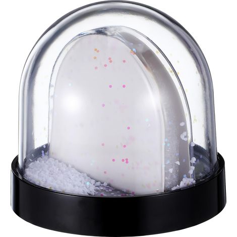 Boule à neige pour photos à faire soi-même, avec socle noir, incassable, cadre photo, boule à neige, à faire soi-même, pour Noël, un anniversaire et des idées cadeaux créatives (1/5)
