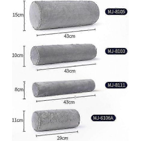 Oreiller ergonomique en mousse à mémoire de forme pour la grossesse et le soutien du dos, conception orthopédique, 43 x 15 cm (1/2)